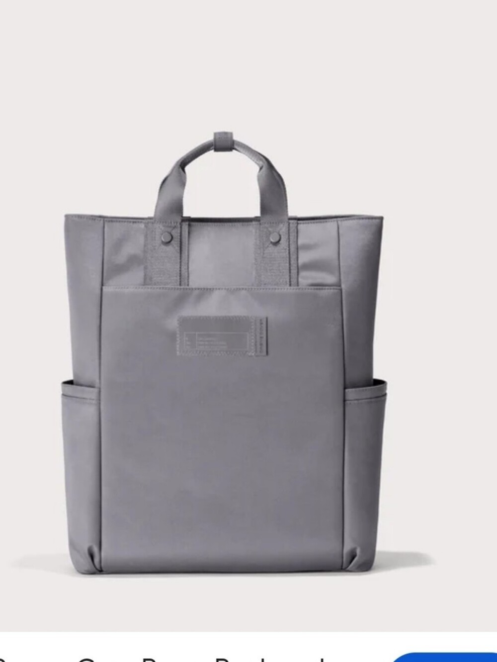 Dagne Dover Petra Ash Gray Convertible Backpack Nylon Travel NEW